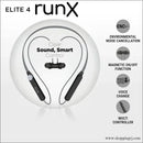 Unix Elite 4 Runx Wireless Neckband – 54h Playtime Enc Magnetic On/off & Multi-controller - Black - Neckband
