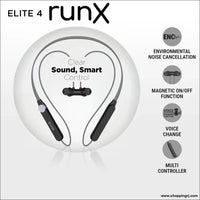 Unix Elite 4 Runx Wireless Neckband – 54H Playtime ENC Magnetic On/Off & Multi-Controller - neckband