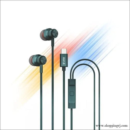 Unix Harmony Type c Wired Earphone for Clear Audio Quality