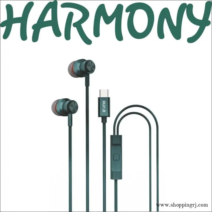 Unix Harmony Type c Wired Earphone for Clear Audio Quality