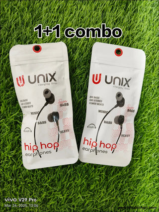 UNIX Hip hop earphones Heavy Bass