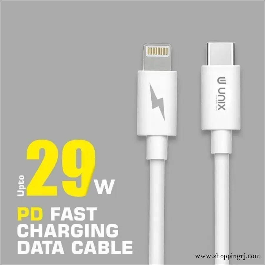 Unix Ux-pd29 Fast Charging Data Cable Type-c to Lightning