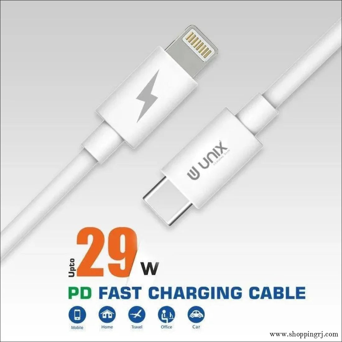 Unix UX - PD29 Fast Charging Data Cable Type - C to Lightning - cablelighting cablecharging cable