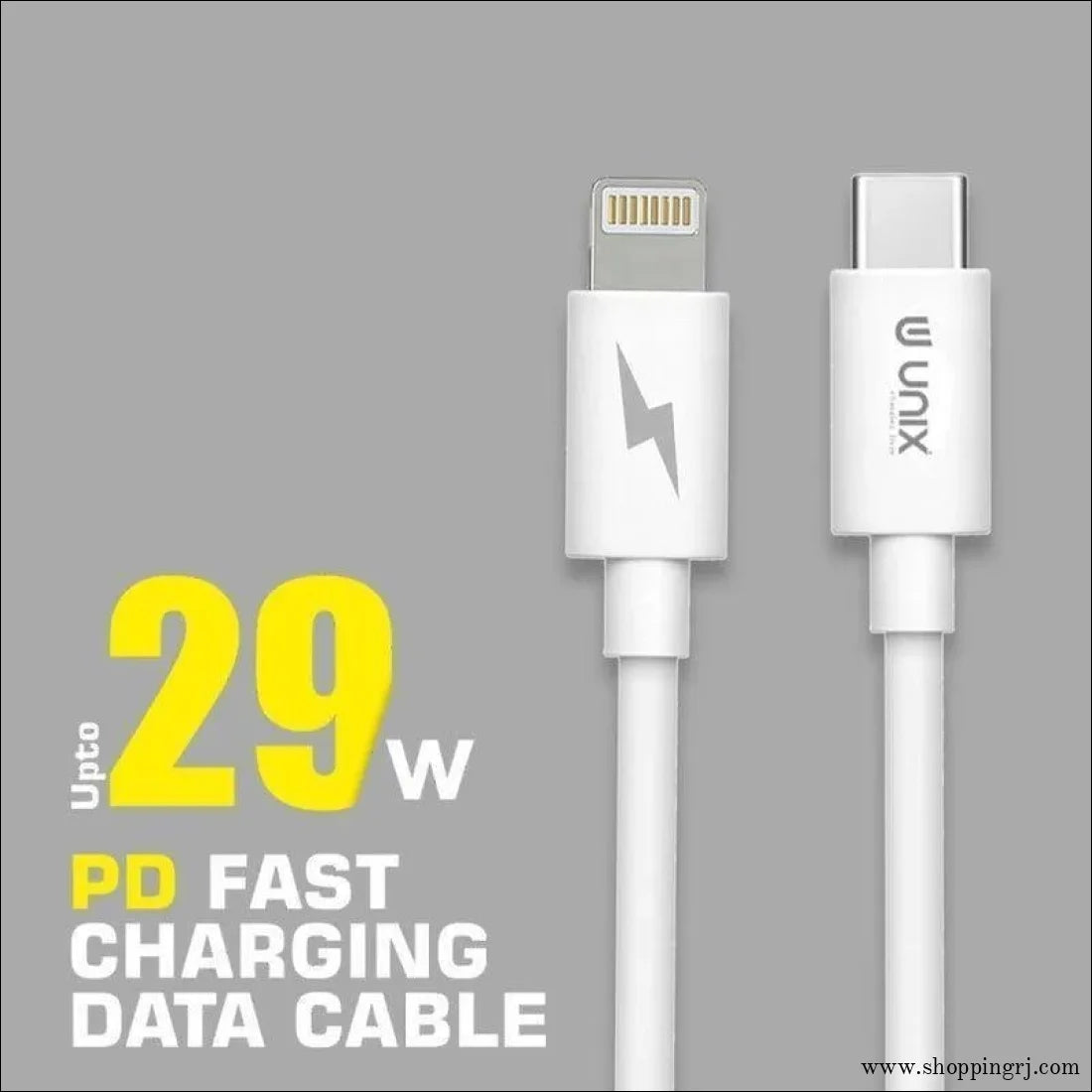 Unix UX - PD29 Fast Charging Data Cable Type - C to Lightning - cablelighting cablecharging cable
