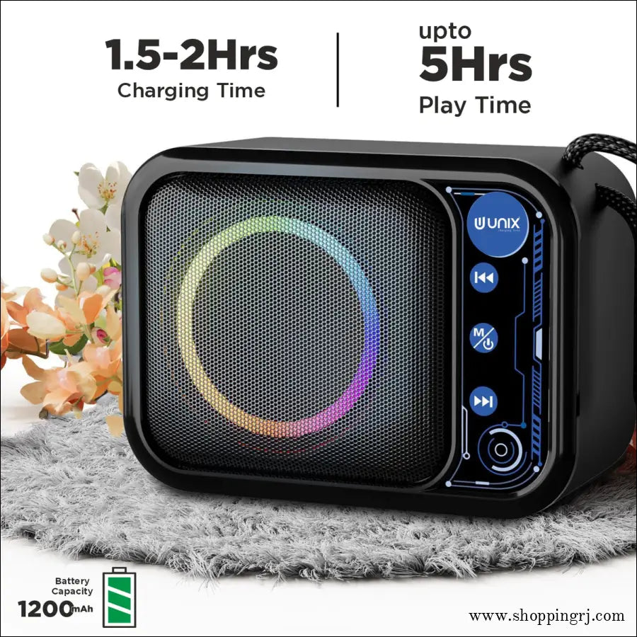 Unix XB-U44 Skon 7W Wireless Stereo Speaker with TF Card, USB & Type-C Charging