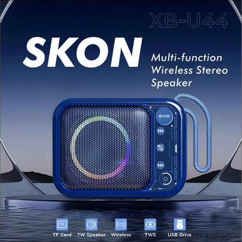 Unix XB-U44 Skon 7W Wireless Stereo Speaker with TF Card USB & Type-C Charging - Bluetooth speaker