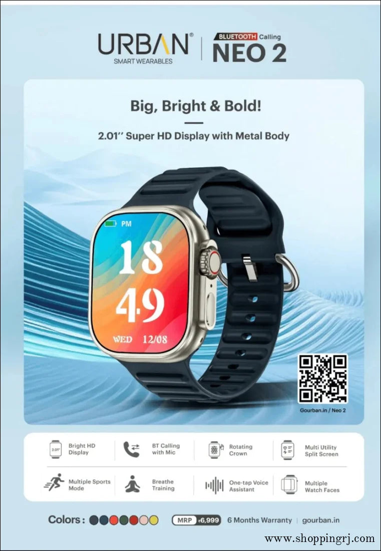 Urban neo 2 calling watch - Smart Watch accessories - RJ mobiles and accessories ThoothukudiSmart Watch accessoriesSmart watch