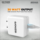 Gizmore 30w Turbo Power Adaptor GIZ PA630 - charger - chargerNew arrivalchargers