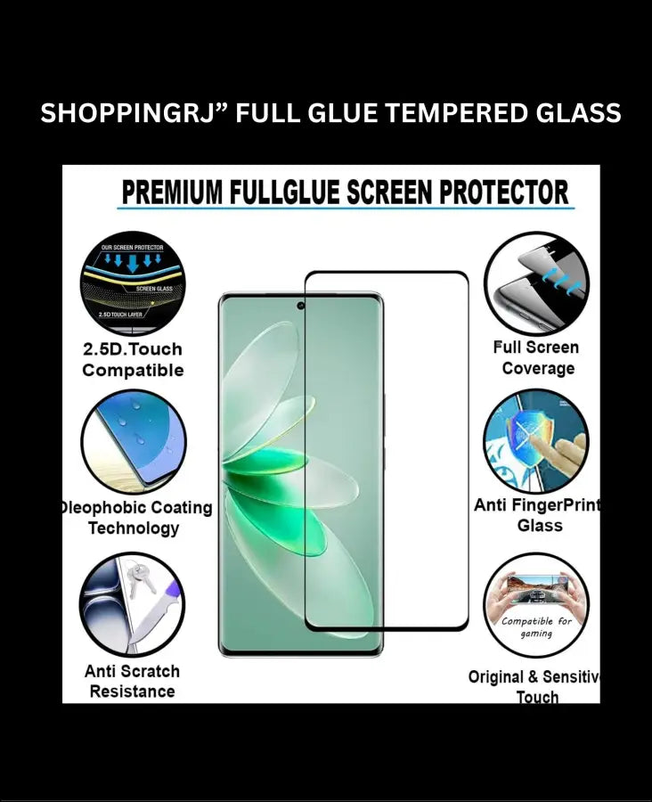Vivo V50 5G FULL GLUE TEMPERED GLASS