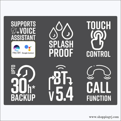 Zeb Pods 121 - V5.4 Tws Earbuds with 30h Enc,gaming Mode (upto 50ms) - Earbuds